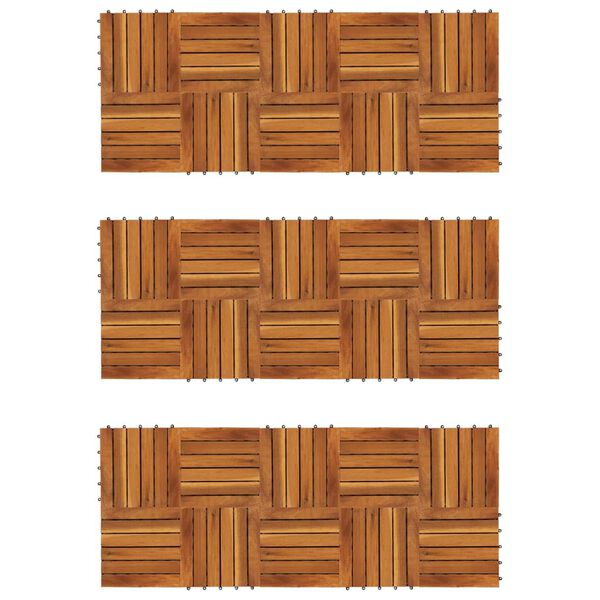 Πλακάκια Deck Κάθετο Σχέδιο Σετ 30 τεμ. 30 x 30 εκ. από Ξύλο Ακακίας