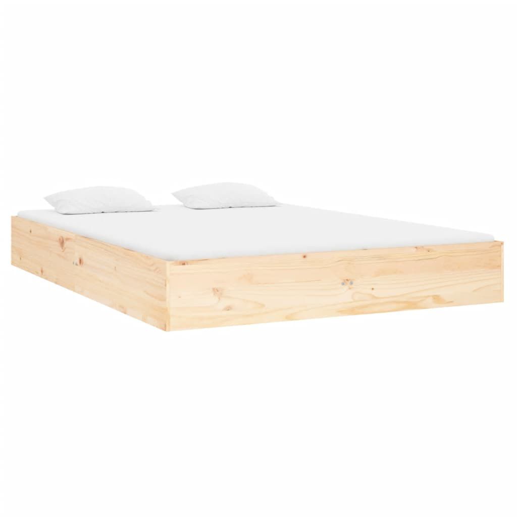 vidaXL Πλαίσιο Κρεβατιού 120 x 190 εκ. από Μασίφ Ξύλο Small Double