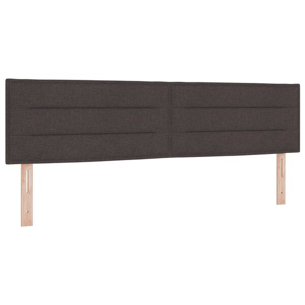 vidaXL Κρεβάτι με ελατήρια με Ματress & LED Καφέ 180x200 εκ. Ύφασμα