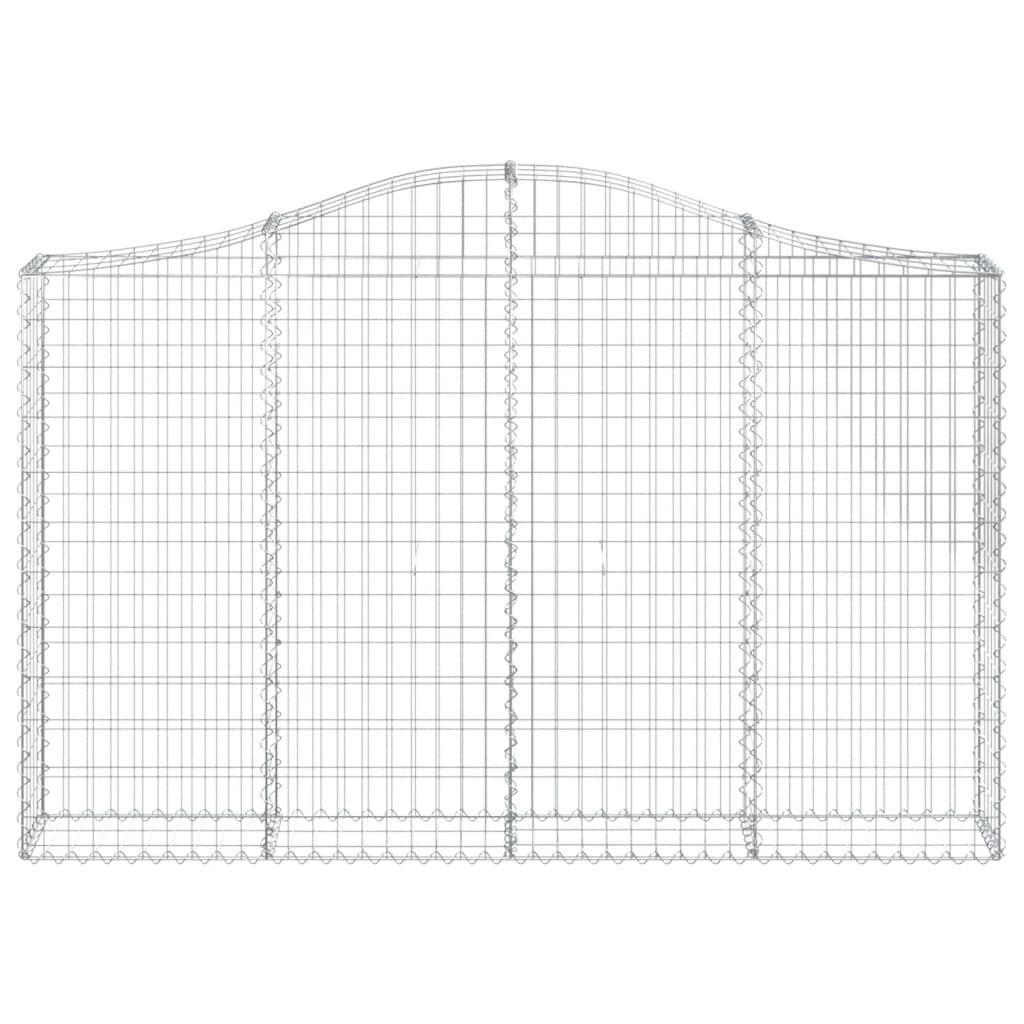 vidaXL Συρματοκιβώτια Τοξωτά 7 τεμ. 200x30x120/140 εκ. Γαλβαν. Ατσάλι
