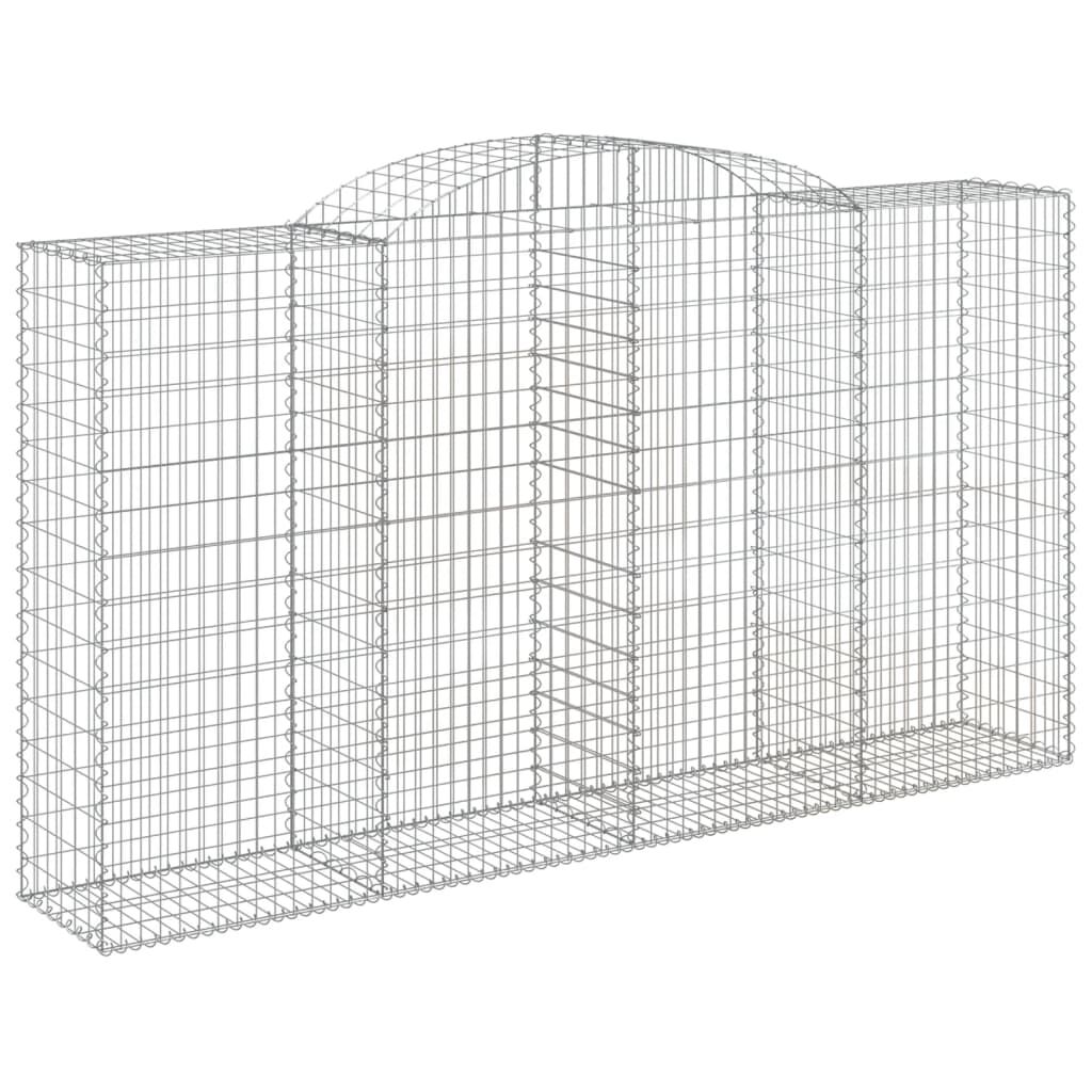 vidaXL Συρματοκιβώτια Τοξωτά 12 τεμ. 300x50x160/180 εκ. Γαλβαν. Ατσάλι