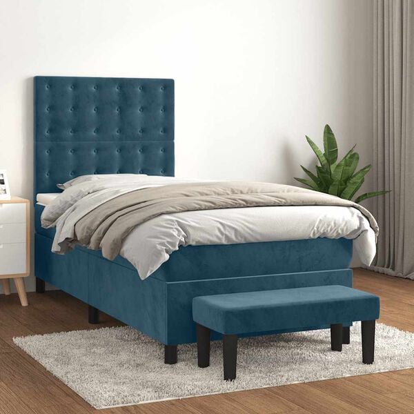 vidaXL &Kappa;&rho;&epsilon;&beta;ά&tau;&iota; Boxspring &mu;&epsilon; &Sigma;&tau;&rho;ώ&mu;&alpha; &Sigma;&kappa;&omicron;ύ&rho;&omicron; &Mu;&pi;&lambda;&epsilon; 80 x 200 &epsilon;&kappa;. &Beta;&epsilon;&lambda;&omicron;ύ&delta;&iota;&nu;&omicron;