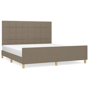 vidaXL Σκελετός Κρεβατιού Χωρίς Στρώμα Taupe 180x200 εκ. Υφασμάτινο