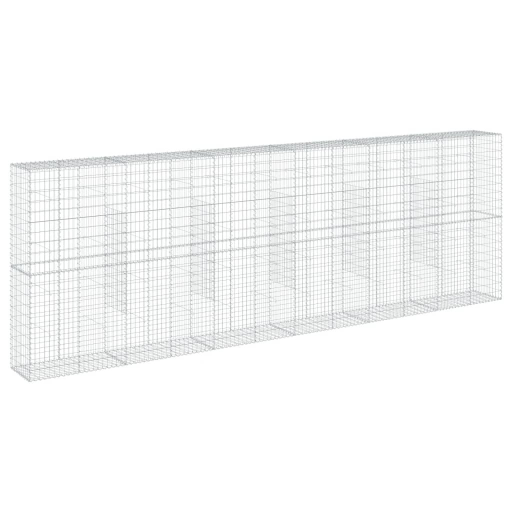 vidaXL Συρματοκιβώτιο με Κάλυμμα 600x50x200εκ. από Γαλβανισμένο Χάλυβα
