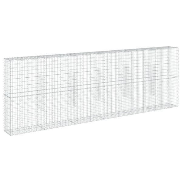 vidaXL Συρματοκιβώτιο με Κάλυμμα 600x50x200εκ. από Γαλβανισμένο Χάλυβα