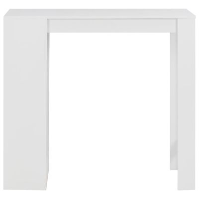 vidaXL Τραπέζι Μπαρ με Ράφια Λευκό 110 x 50 x 103 εκ.