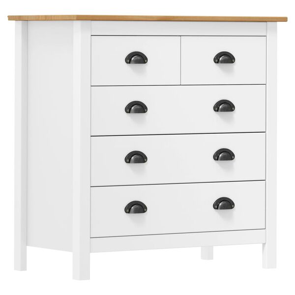 vidaXL Μπουφές Hill Λευκός 79x40x80 εκ. από Μασίφ Ξύλο Πεύκου