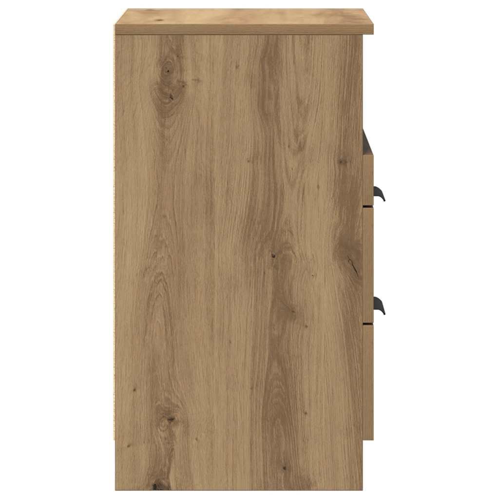 vidaXL Κομοδίνο Αρτισιανή Δρυς 40x36x65 εκ. από Επεξεργασμένο Ξύλο