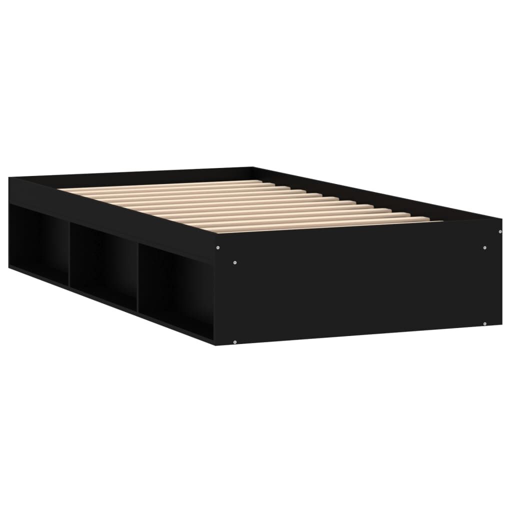 vidaXL Πλαίσιο Κρεβατιού Μαύρο 90x200 cm