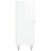 vidaXL Ντουλάπι Γυαλιστερό Λευκό 69,5x34x90 εκ. Επεξεργασμένο Ξύλο