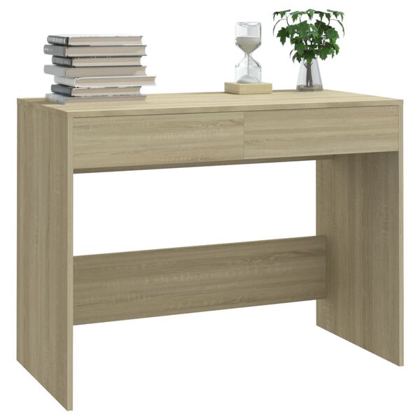 vidaXL Γραφείο Sonoma Δρυς 101x50x76,5 εκ. από Επεξεργασμένο Ξύλο