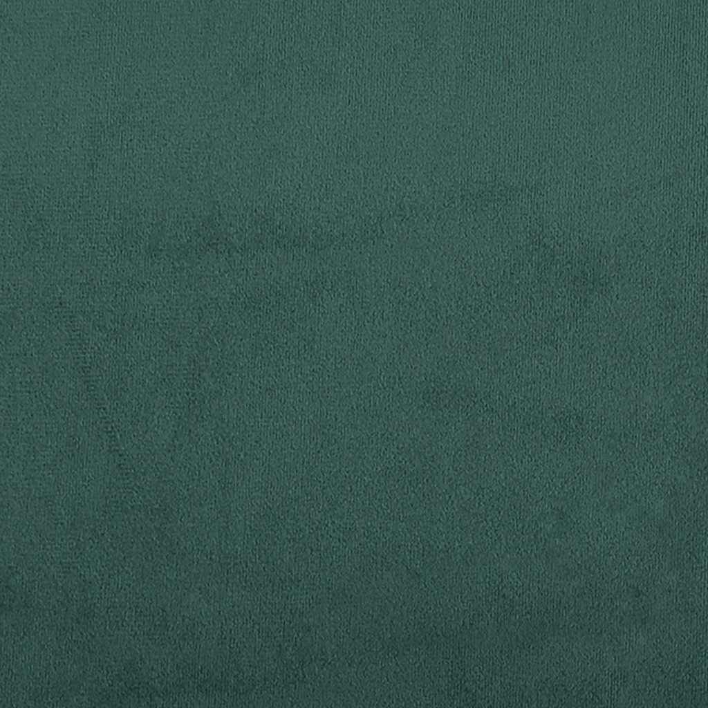 vidaXL Box Spring κρεβάτι με στρώμα σκούρο πράσινο 90x220 cm Velvet