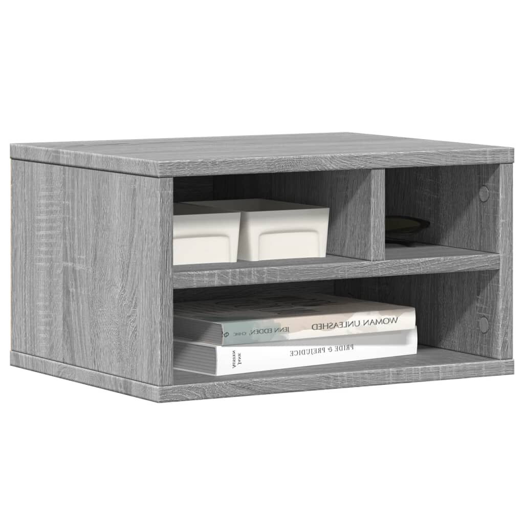 vidaXL Βάση Εκτυπωτή Γκρι Sonoma 40x32x22,5 εκ. από Επεξεργασμένο Ξύλο