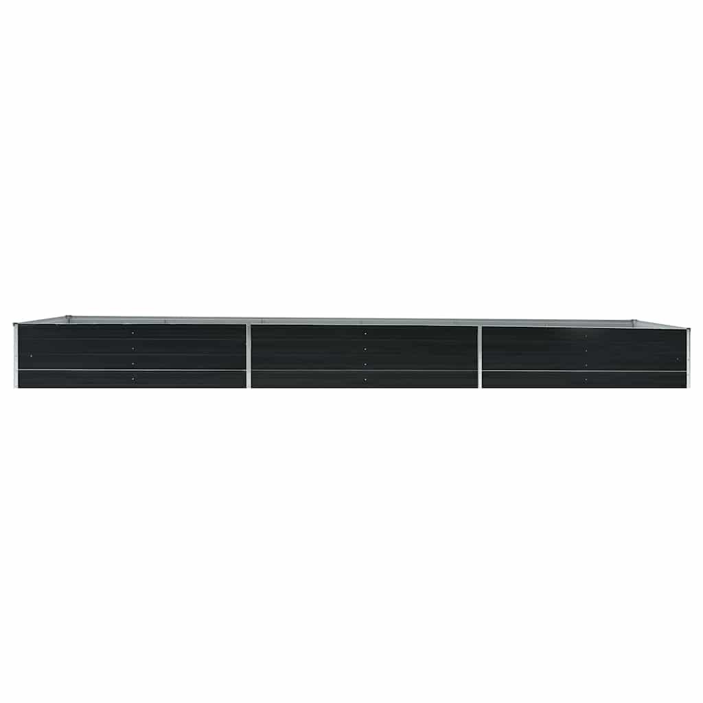 vidaXL Ζαρντινιέρα Υπερυψωμένη Ανθρακί 480x80x45 εκ. Γαλβαν. Χάλυβας