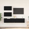vidaXL Σετ επίπλου τηλεόρασης 4 pcs Μαύρη δρυς Επεξεργασμένο ξύλο