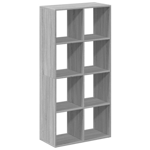 vidaXL Βιβλιοθήκη/Διαχωριστικό Χώρου Γκρι 69,5x29x137,5εκ. Επεξ. Ξύλο