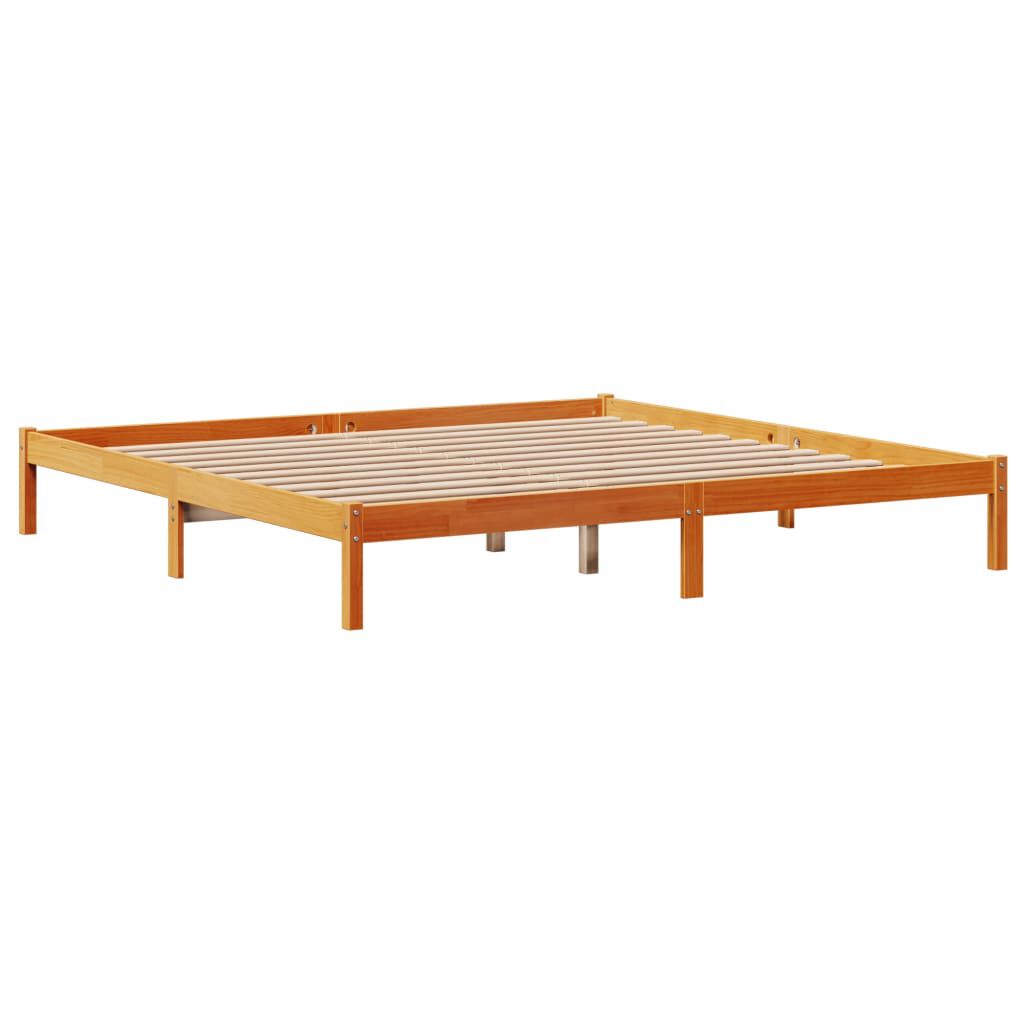 vidaXL Πλαίσιο Κρεβατιού με Κεφαλάρι 180x200 εκ Μασίφ Ξύλο Πεύκου