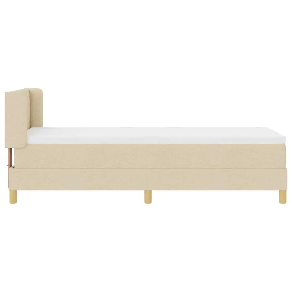 vidaXL Κρεβάτι με Ελατήρια με στρώμα Κρεμ 80 x 200 cm ύφασμα