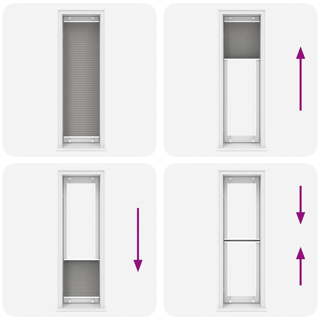 vidaXL Πλισέ περσίδα Ανθρακί 65x200 cm Πλάτος υφάσματος 64,4 cm