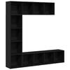 vidaXL &Rho;ά&phi;&iota; &Beta;&iota;&beta;&lambda;ί&omega;&nu; 12 &epsilon;&pi;&iota;&pi;έ&delta;&omega;&nu; 3 pcs 36 x 30 x 143 cm &Mu;&alpha;ύ&rho;&eta; &Omicron;&xi;&upsilon;ά