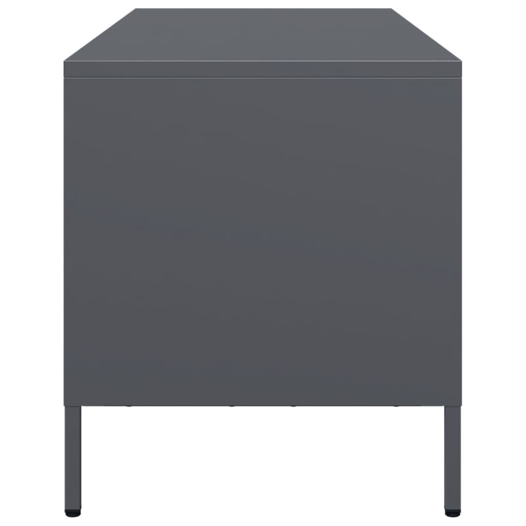 vidaXL Έπιπλο Τηλεόρασης Ανθρακί 68x39x43,5 εκ. Ατσάλι Ψυχρής Έλασης