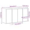 vidaXL Πλαϊνό γραφείο Λευκό 120 x 41 x 75 εκ. Επεξεργασμένο ξύλο