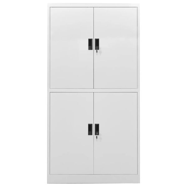 vidaXL Ντουλάπα Γραφείου 90 x 40 x 180 εκ. Ανοιχτό Γκρι Ατσάλινη