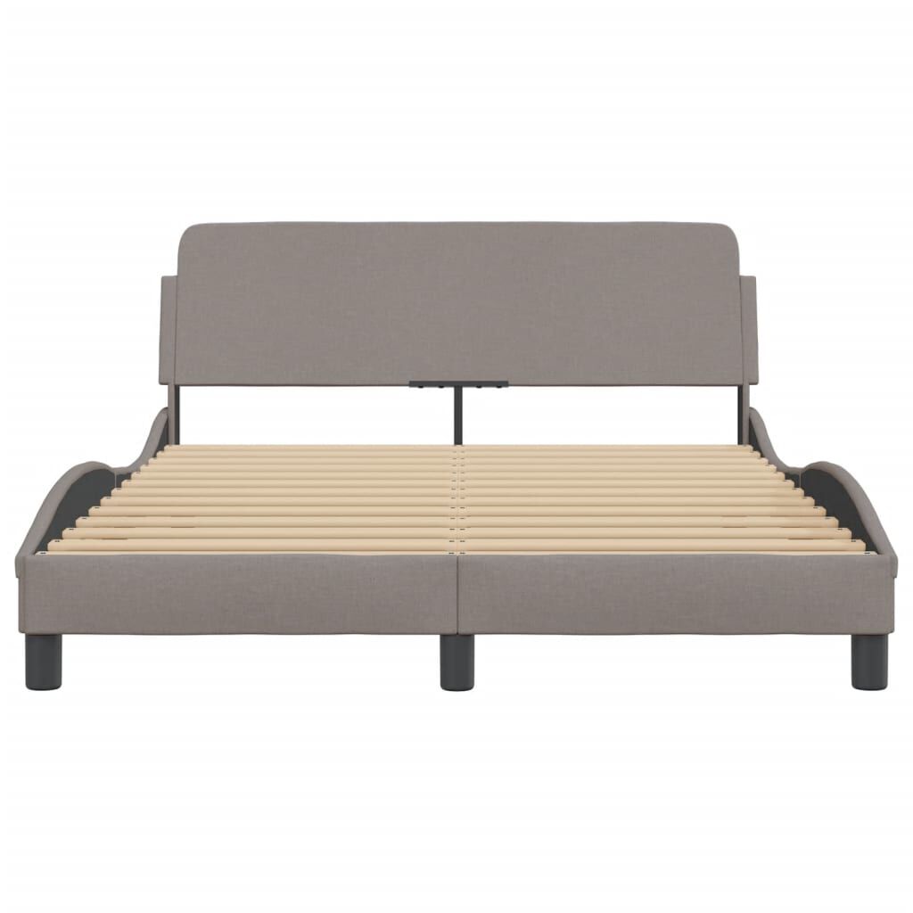 vidaXL Σκελετός Κρεβατιού Χωρίς Στρώμα Taupe 120x200 εκ. Υφασμάτινο
