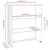 vidaXL Πάνω Μέρος Ντουλαπιού HAMAR Λευκό 85x35x100 εκ. Μασίφ Πεύκο