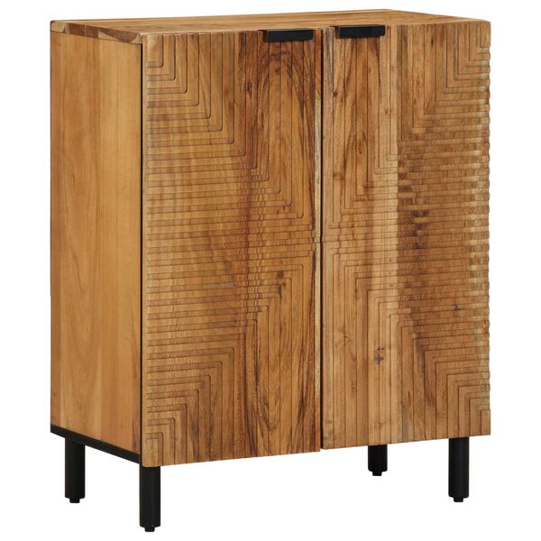 vidaXL Πλαϊνό Γραφείο 3 pcs Καφέ 60 x 33 x 75 cm Μασίφ ξύλο ακακίας