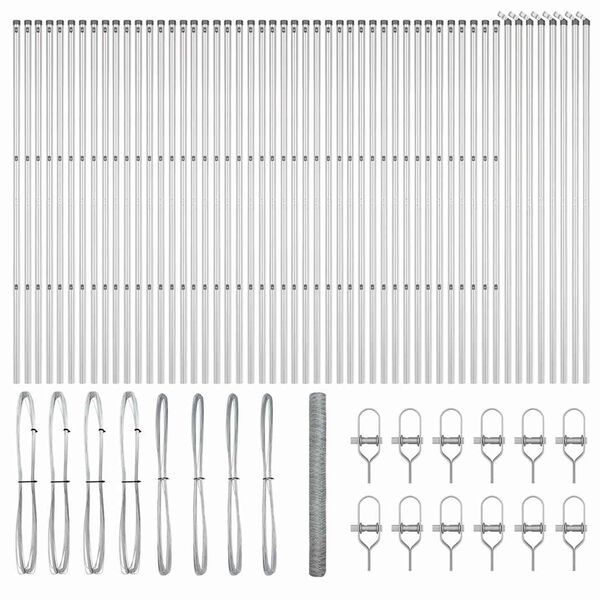 vidaXL &Sigma;&tau;ύ&lambda;&omicron;&sigmaf; &Pi;&epsilon;&rho;&iota;&phi;&rho;ά&xi;&epsilon;&omega;&nu; &Alpha;&sigma;&eta;&mu;ί 100 x 1,5 &mu; (50 &chi;&lambda;&sigma;&tau; &pi;&lambda;έ&gamma;&mu;&alpha;) &Alpha;&tau;&sigma;ά&lambda;&iota;