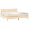 vidaXL &Kappa;&rho;&epsilon;&beta;ά&tau;&iota; Boxspring &mu;&epsilon; &Sigma;&tau;&rho;ώ&mu;&alpha; & LED &Kappa;&rho;&epsilon;&mu; 160x200 &epsilon;&kappa;. &Upsilon;&phi;&alpha;&sigma;&mu;ά&tau;&iota;&nu;&omicron;