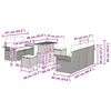vidaXL Σετ Καναπέ Κήπου 8 pcs Γκρι συνθετικό ρατάν