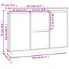 vidaXL Ντουλάπι Λευκό 111 x 34 x 75 εκ. από Μασίφ Ξύλο Πεύκου