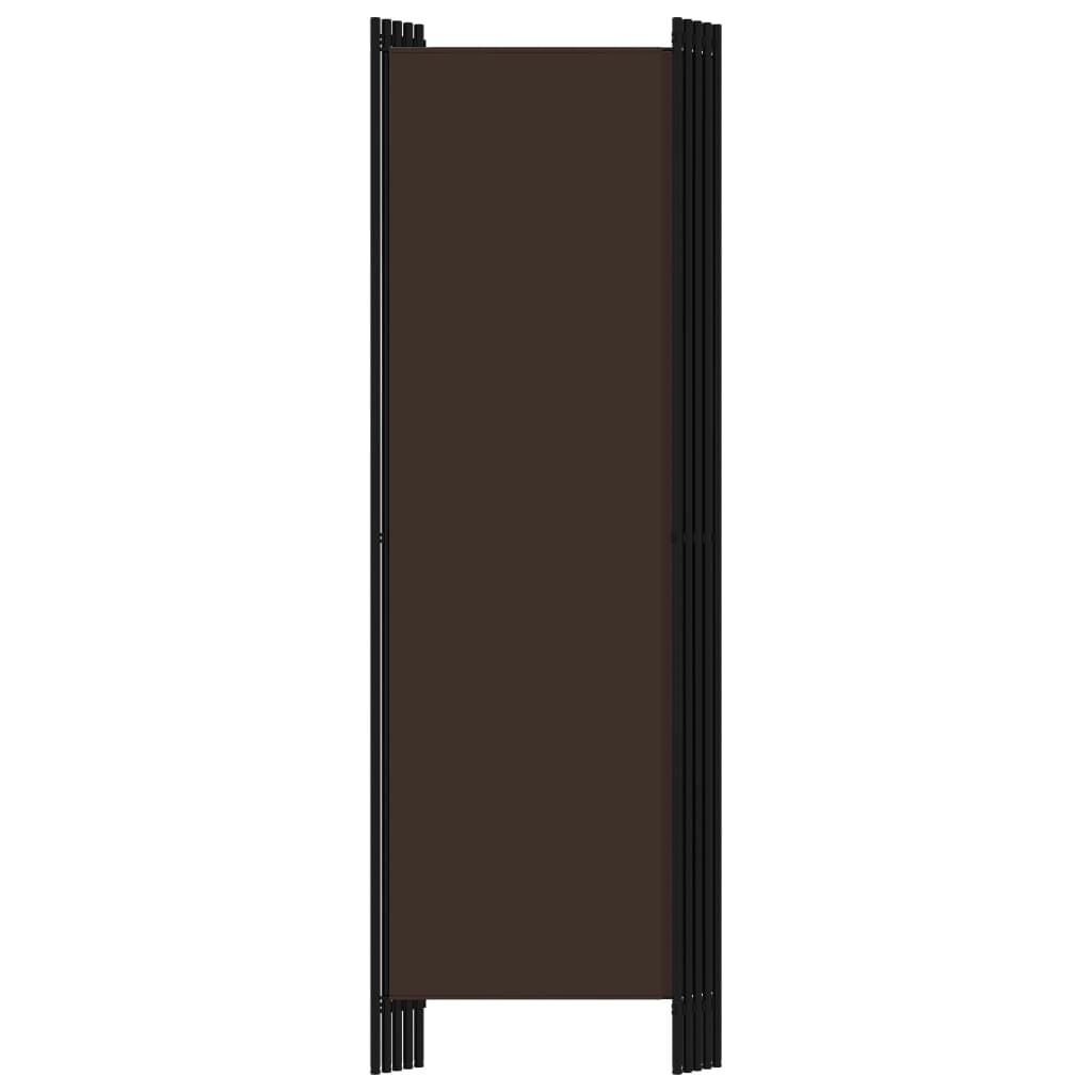 vidaXL Διαχωριστικό Δωματίου με 5 Πάνελ Καφέ 250 x 180 εκ.