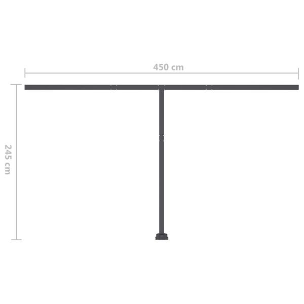 vidaXL Τέντα Αυτόματη Ανεξάρτητη Κρεμ 450x350 εκ.