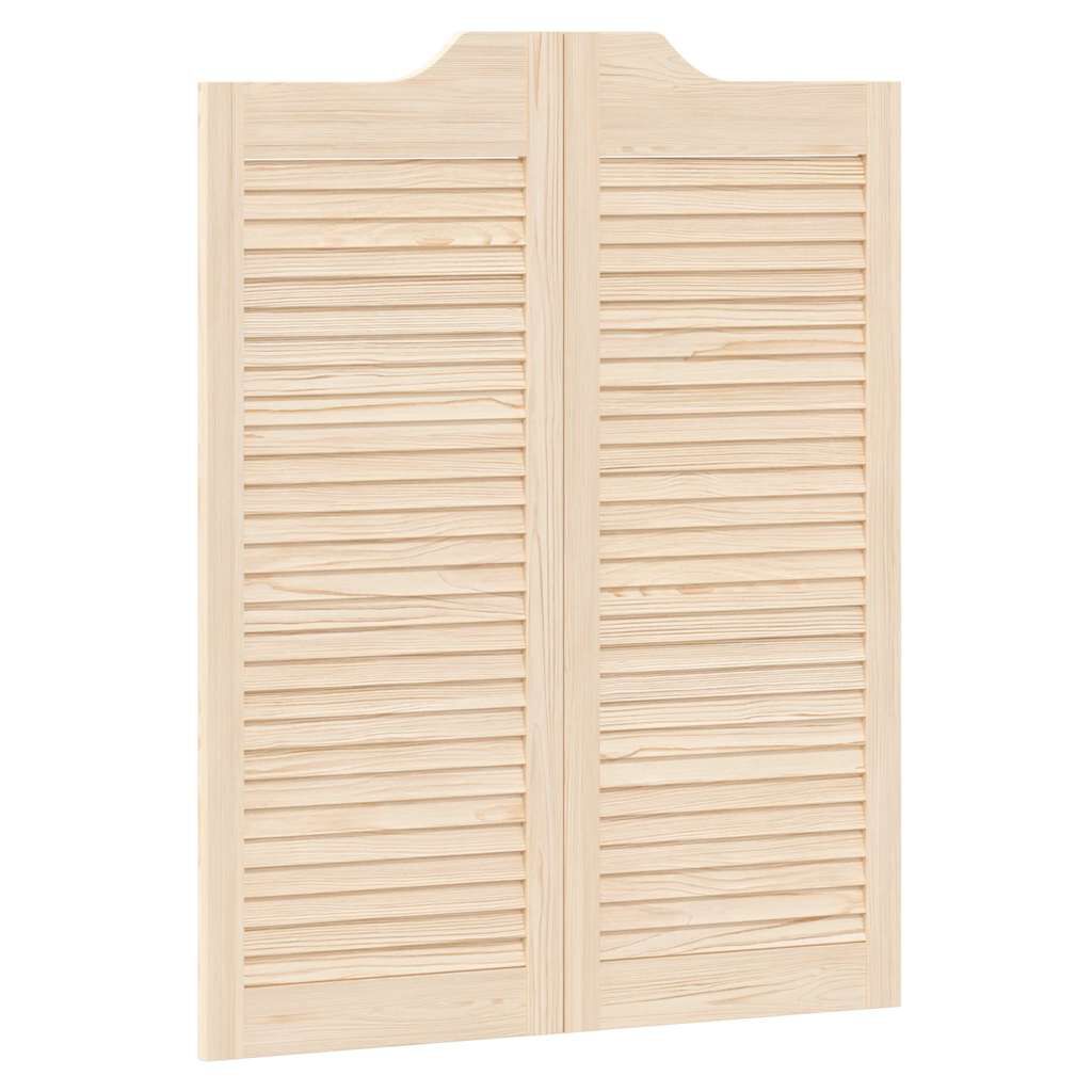 vidaXL Swing Doors Louvred Design 1-Pair 100x80 cm μασίφ ξύλο πεύκο