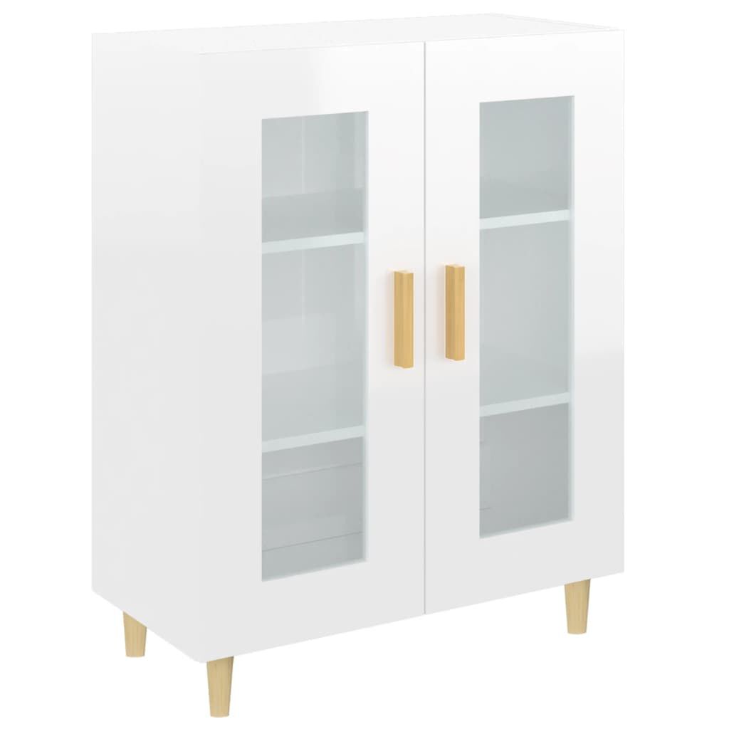 vidaXL Ντουλάπι Γυαλιστερό Λευκό 69,5x34x90 εκ. Επεξεργασμένο Ξύλο