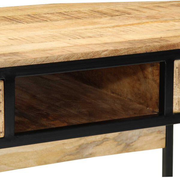 vidaXL Γραφείο 100x50x75 εκ. Μασίφ Ξύλο Rough Mango