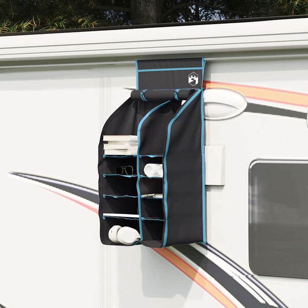 vidaXL Κρεμαστός Οργανωτής Σκηνής 10 Θήκες Μαύρο 40,5 x 25 x 80 εκ