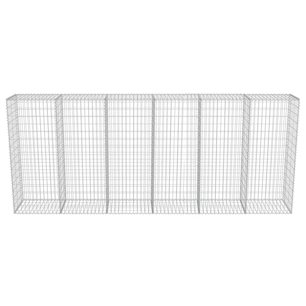 vidaXL Συρματοκιβώτιο Τοίχος 300x50x150 εκ. Γαλβαν.Χάλυβας + Καλύμματα
