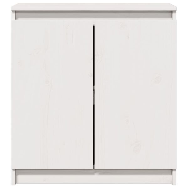 vidaXL Βοηθητικό Ντουλάπι Λευκό 60 x 36 x 65 εκ. από Μασίφ Ξύλο Πεύκου