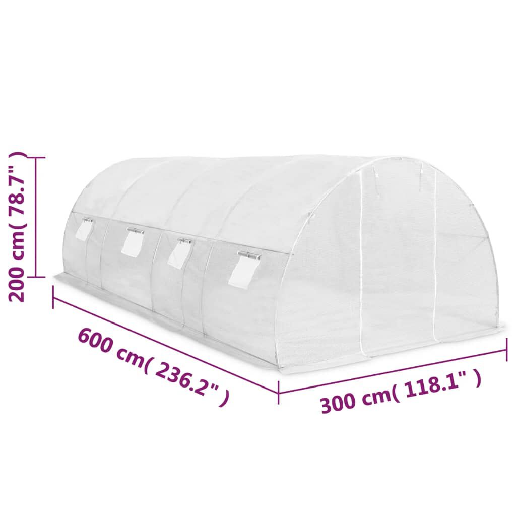 vidaXL Θερμοκήπιο 18 μ² 600 x 300 x 200 εκ.