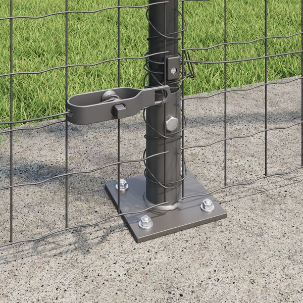 vidaXL Euro Fence με 7 Πόδια με Φλάντζα 1.4x10 μ Γαλβανισμένο Ατσάλι