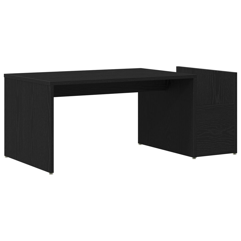 vidaXL Τραπεζάκι καφέ Μαύρο Δρυς 90x45x35 εκ. Από ξύλο