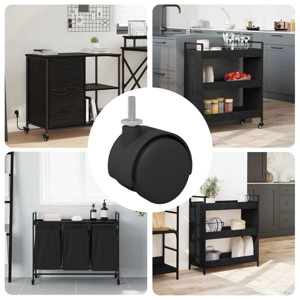 vidaXL &Tau;&rho;&omicron;&chi;ί&sigma;&kappa;&omicron;&sigmaf; 12 pcs &Mu;&alpha;ύ&rho;&omicron; &kappa;&alpha;&iota; &Alpha;&sigma;&eta;&mu;ί 37,8 x 40 &chi;&iota;&lambda;. &Sigma;ί&delta;&eta;&rho;&omicron;&sigmaf; &kappa;&alpha;&iota; PP