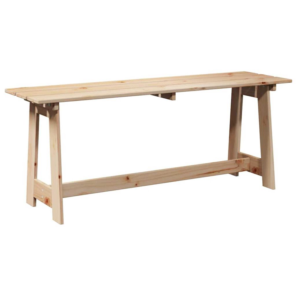 vidaXL Εξωτερικός πάγκος Καφέ 119 x 35 x 47 εκ. Μασίφ ξύλο πεύκου