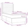 vidaXL &Kappa;&rho;&epsilon;&beta;ά&tau;&iota; Boxspring &mu;&epsilon; &Sigma;&tau;&rho;ώ&mu;&alpha; & LED &Sigma;&kappa;.&Kappa;&alpha;&phi;έ 90x200 &epsilon;&kappa;. &Upsilon;&phi;&alpha;&sigma;&mu;ά&tau;&iota;&nu;&omicron;