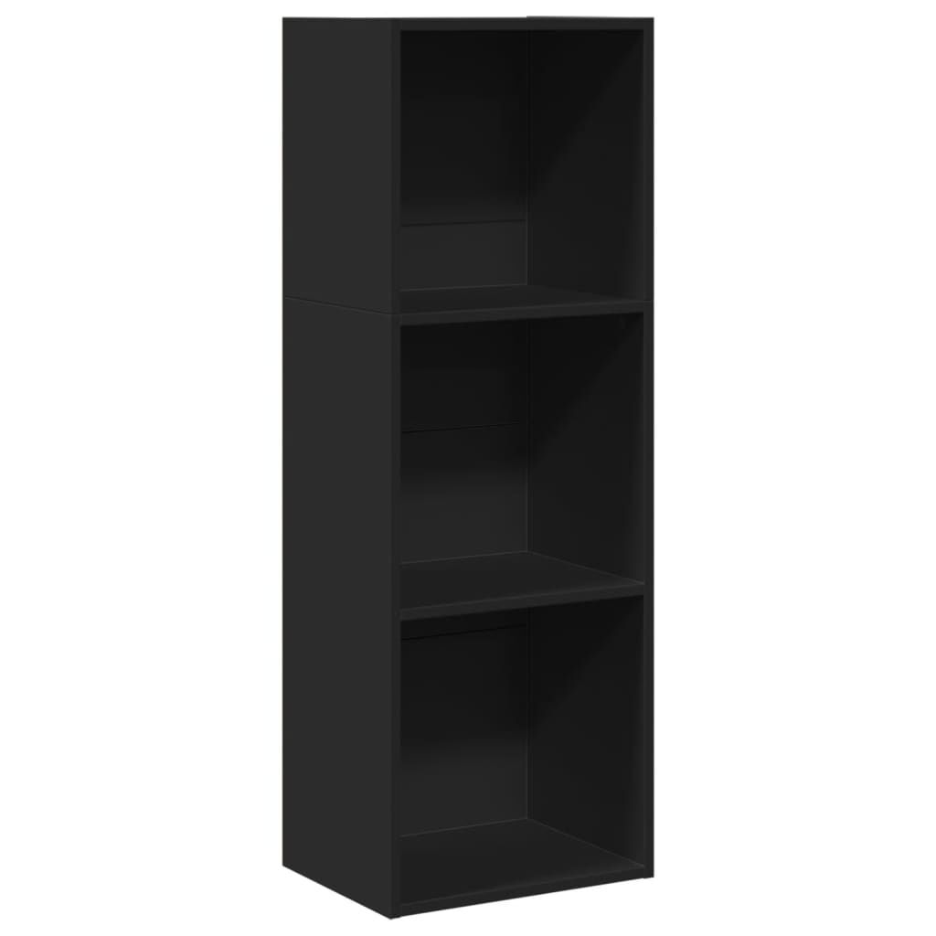 vidaXL Βιβλιοθήκη Μαύρο 40x30x114 εκ. από Επεξεργασμένο Ξύλο