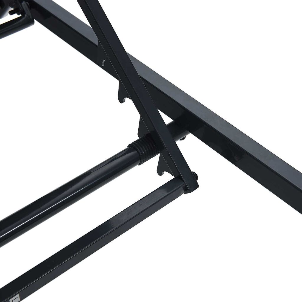 vidaXL Ξαπλώστρα 1-πρόσωπο Μαύρο 197 x 54 x 86 εκ. Ατσάλι και τεξτιλέν